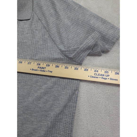 Lululemon Metal Vent Tech Polo Mens XL Short Sleeve Shirt Heathered Gray - Picture 3 of 8
